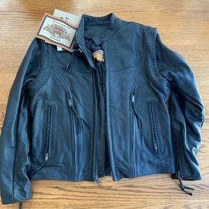 Womens nwt Willie G Harley Davidson leather jacket medium
